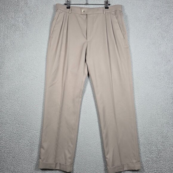 Perry Ellis Pants Mens Size 32x30 Taupe Flex Stretch Non Iron Classic Fit NWT - Picture 1 of 10